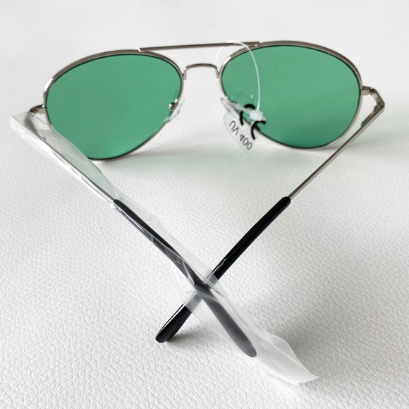 new 57mm Metal Frame Aviator Sunglasses ☻ Green - Picture 4 of 7